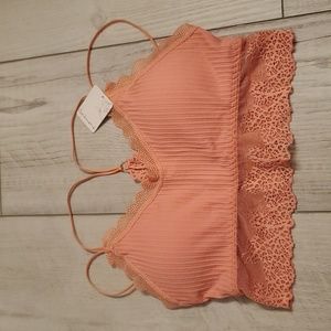 Coral colored M/L bralette
